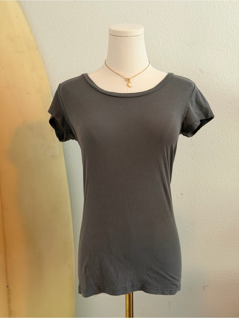 Brandy Melville Gray Short Sleeve Crew Tee - Picture 4 of 8